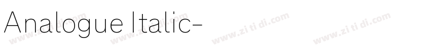 Analogue Italic字体转换